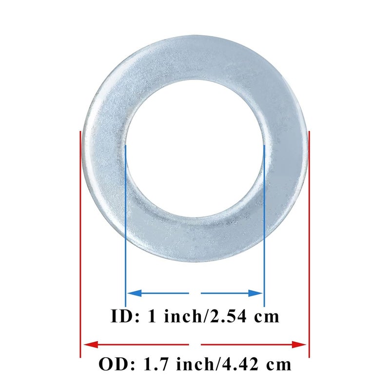 TiciKim 2 Sets Trailer Nut Kit for 1" Shaft Spindle, Includes 1" Shaft Spindle Nuts 1" Spindle Washers & 2.2" Long Cotter Pins High Strength Trailer Axle Bearing Kit - Image 3